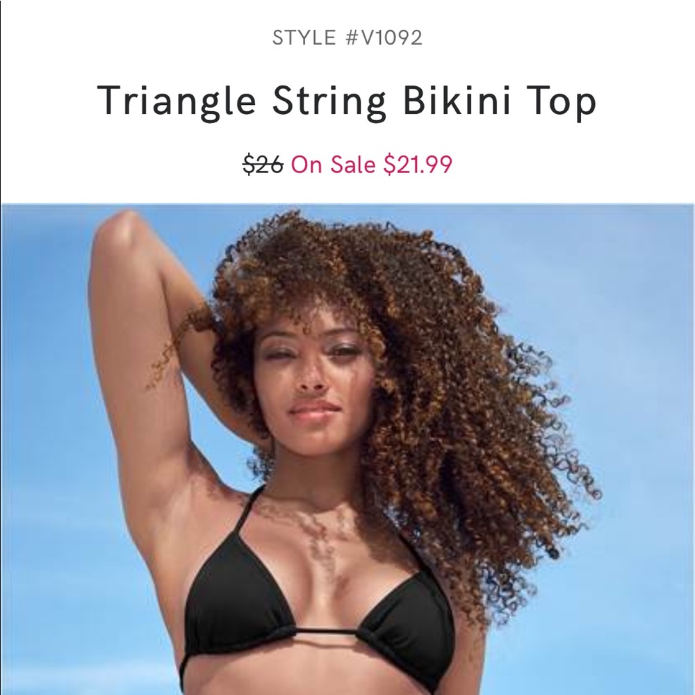 venus black swim top size medium
